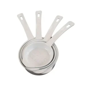 Tazas Medidoras Blancas X4