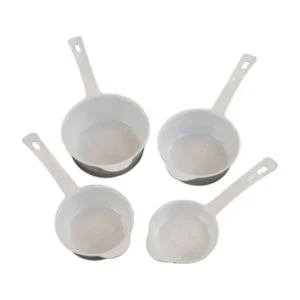 Tazas Medidoras Blancas X4