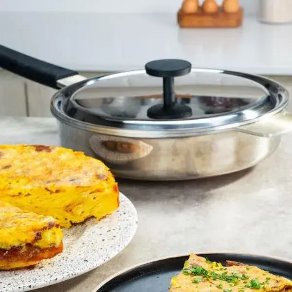 Sartén Fusión Essen 24 cm de acero inoxidable con tecnología Nova Steel