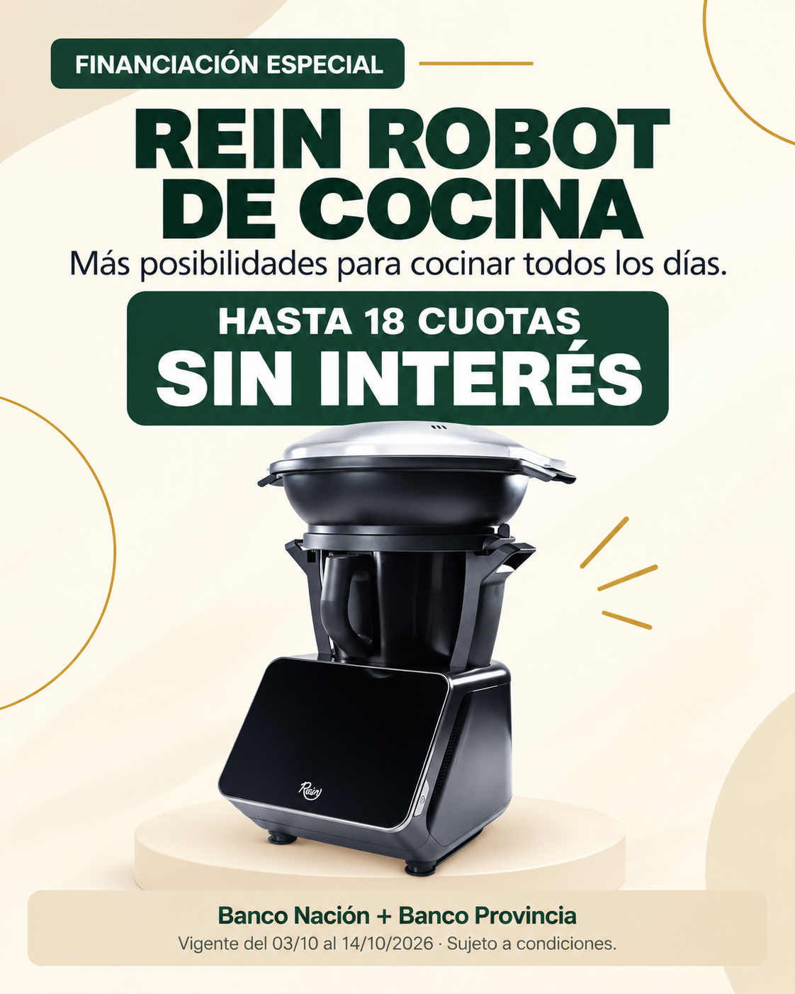 REIN Robot de Cocina Essen cuotas sin interés Neuquén