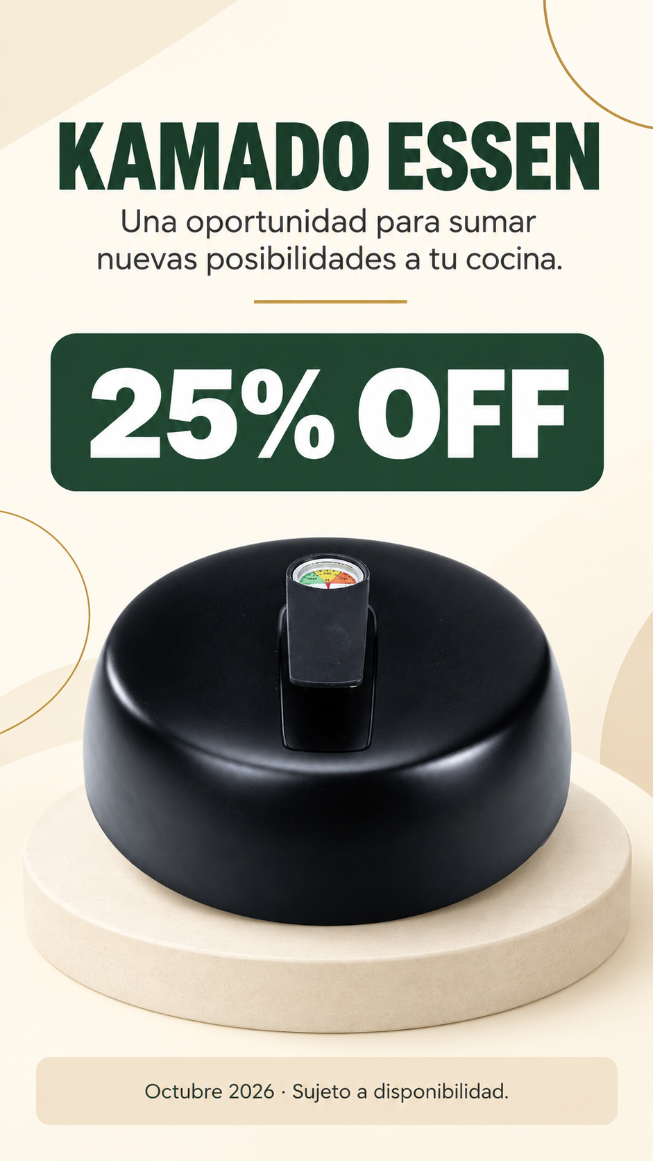 Kamado Essen 25 por ciento descuento Neuquén